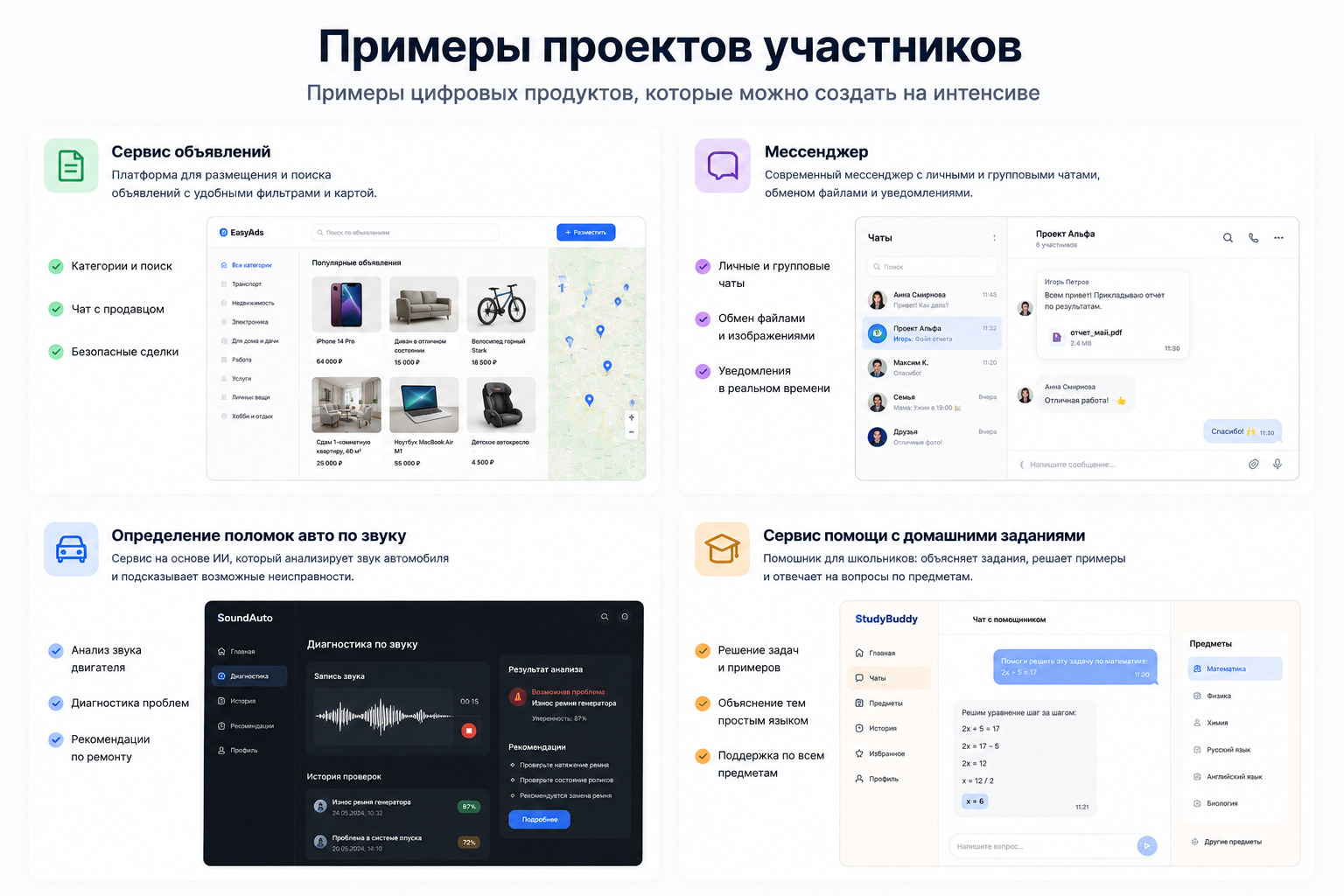 Примеры цифровых продуктов